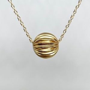 Minimal Gold Bead Necklace
